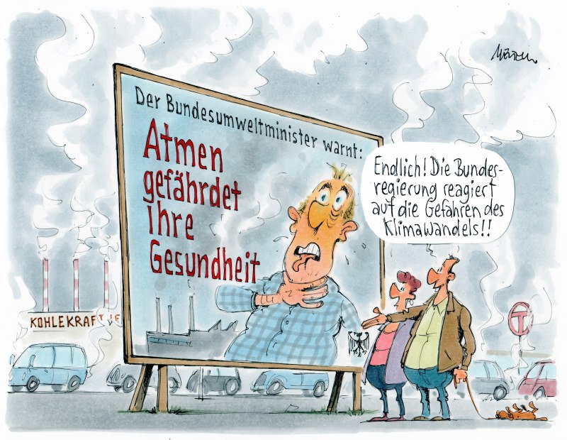 Karikatur Klimawandel Gesundheit