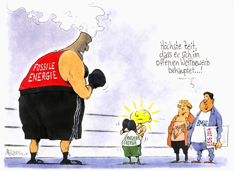 Karikatur Boxen offener Wettbewerb