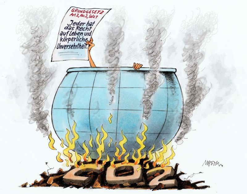 Karikatur Grundgesetz Artikel 2 Topf