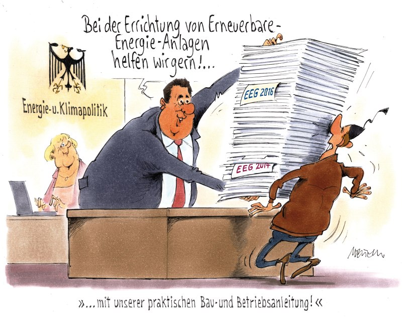 Karikatur EEG Bürokratie