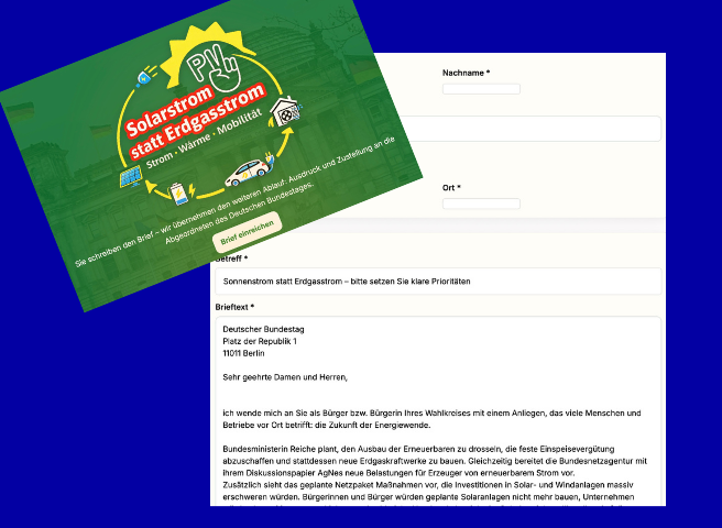 Solarstrom statt Erdgas