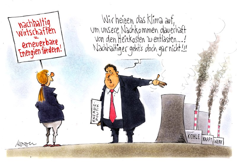 Karikatur Nachhaltigkeit Klima