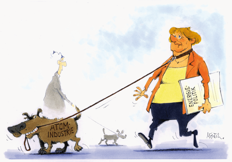 Karikatur Leine Energiepolitik 