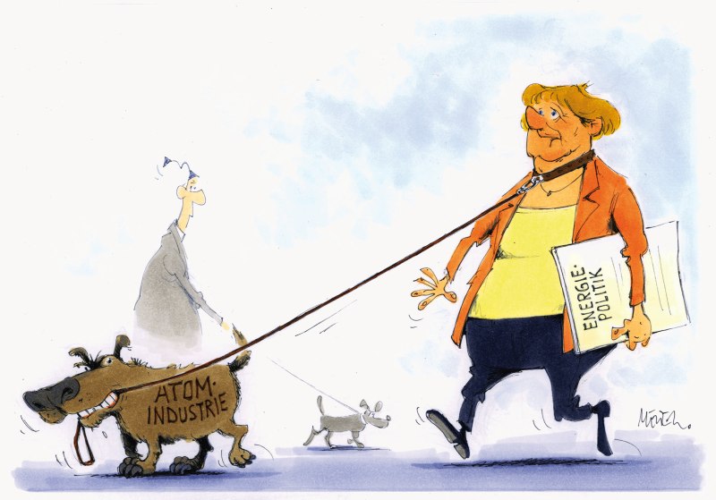 Karikatur Leine Energiepolitik 