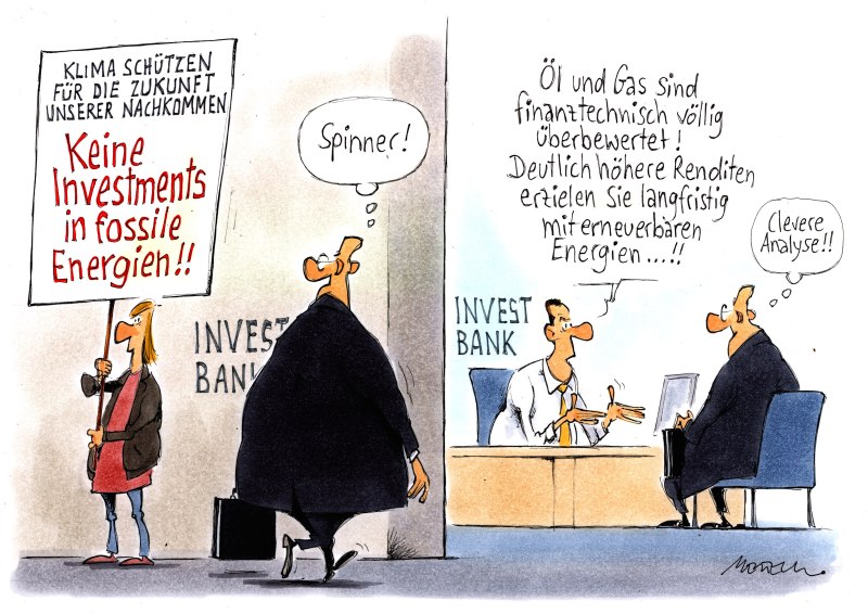 Karikatur Investment Demo Bank 