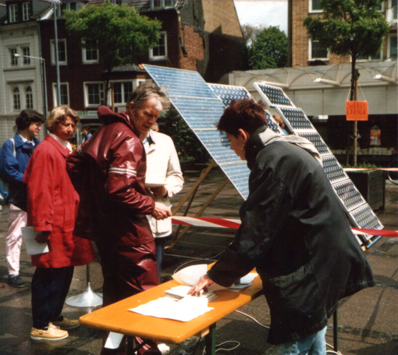 Öffentliche Solar-Vorführung in Aachen am 27. Februar 1988