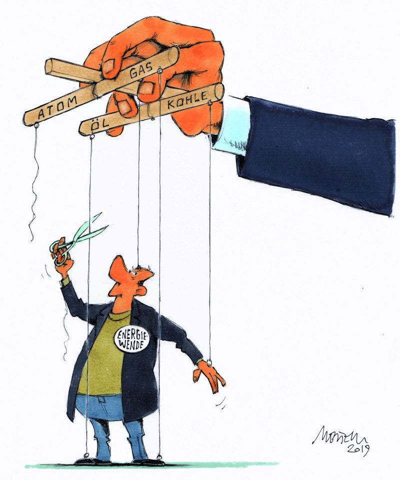 Karikatur Marionette 