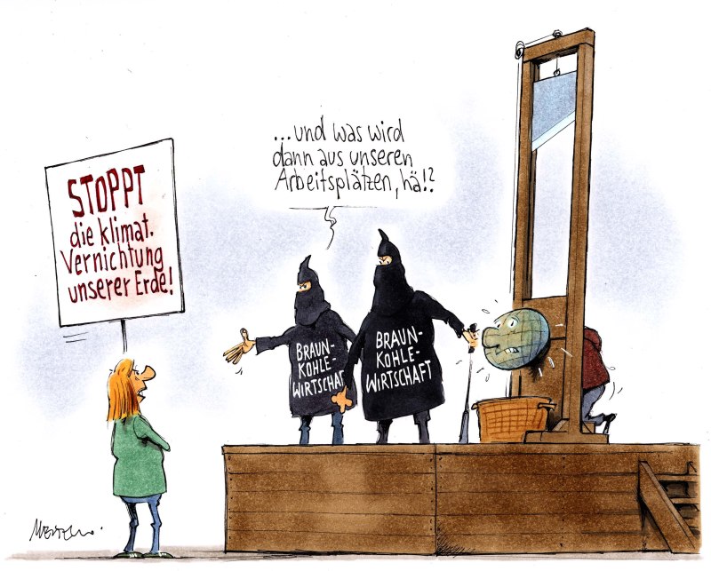 Karikatur Henker der Erde 