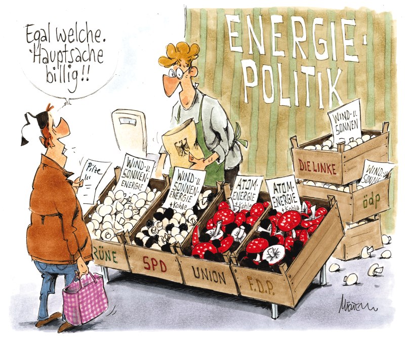 Karikatur Energiepolitik Preis 