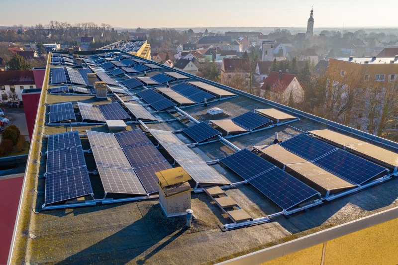 Solaranlage Flachdach